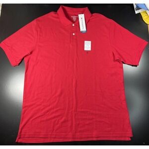 Saddlebred Big & Tall Comfort Flex Natural Stretch Polo Red Mens Size XLT - NWT